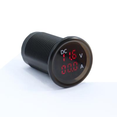 China Amomd Plastic and Metal DC 12 Mini LED Digital Display Volt Amp Meter 12V Digital Ammeter For Car Boat for sale