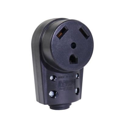 China Amomd 30A RV Socket Adapter Travel Copper Female Electrical Power Socket With Handle for sale