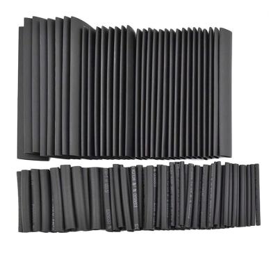 China 127pcs 2-13mm LOW VOLTAGE Polyolefin Black Heat Shrink Tube Kit For Car Electrical Systems Insulation Heat Shrink Ratio 2:1 for sale