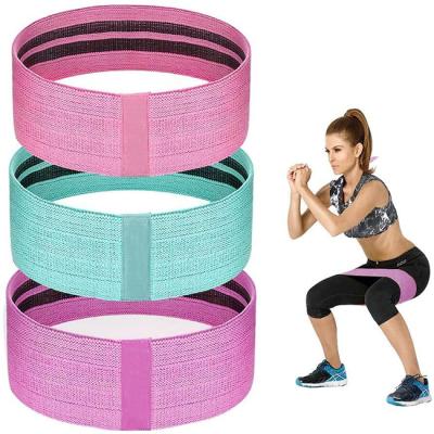 China Durable Custom Logo Printed Yoga Gym Exercise Fitness For Legs Glutes Booty Hip Cloth Resistance Bands for sale