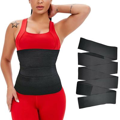 China Antibacterial Belly Bandage Slimming Stomach Wrap Band Around Trainer Elastic Belts Woman Waist Shaper for sale