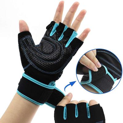 China OEM Adjustable Custom Neoprene Weightlifting Gym Fitness Anti Slip Gloves for sale