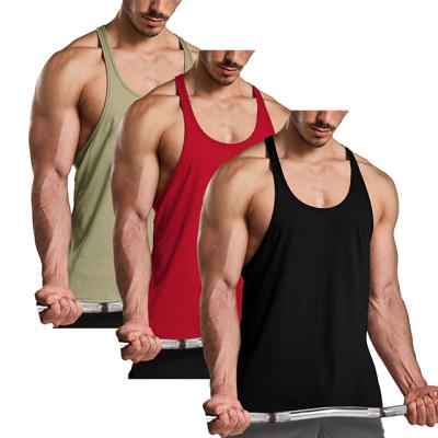 China QUICK DRY Singlets Men's Gym Tank Top Cotton Stringer Bodybuilding and Fitness for sale