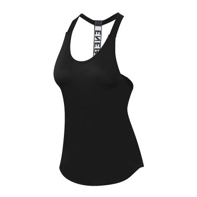 China Sports T-shirts HOT QUICK DRY Casual Loose Women Hollow Out Vest Sleeveless Workout Fitness Yoga Sports Top Crop Gym Gym Clothing for sale