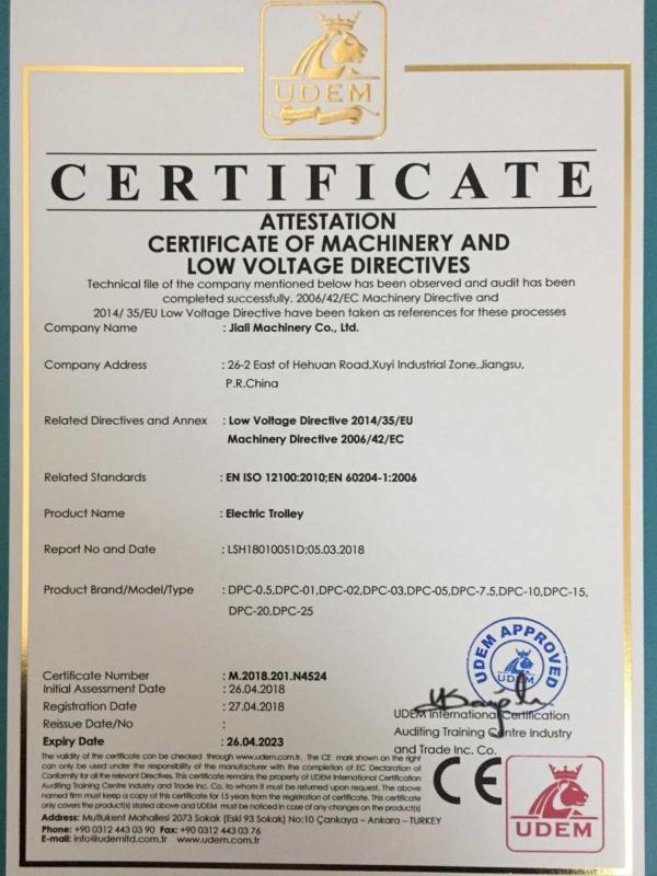 CE - Jiali Machinery Co., Ltd.