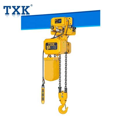 China Heavy duty TXK factory with overload protection 5 Ton Electric Chain Hoist for sale