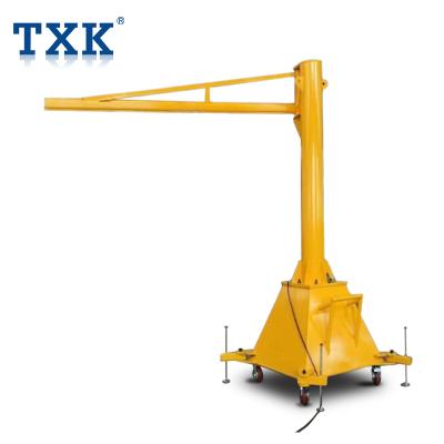 China Freestanding Jib Crane Column Holding 0.5 Ton 1 Ton Pedestal Portal Jib Crane for sale