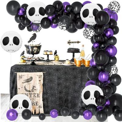 China 145PCS Latex and Foil Party Decoration and Scary Foil Balloon for Halloween Party Decoration Balloon Indoor Outdoor Arch for sale