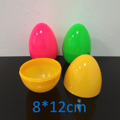 China Plastic Easter Egg 12X8cm Toy Decoration For Baskets Bucket Bag Gift Transparent Assorted Colorful Plastic Easter Eggs for sale