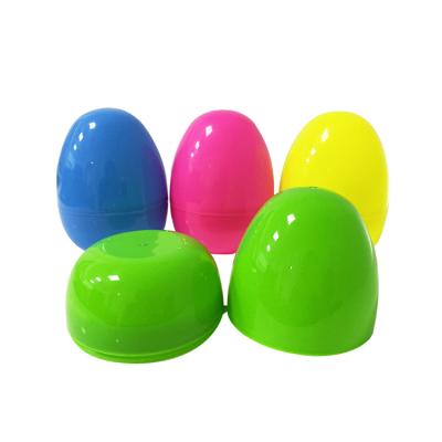 China Plastic Easter Egg 9.5X7cm Toy Decoration for Baskets Bucket Bag Gift Transparent Assorted Colorful Plastic Easter Eggs for sale