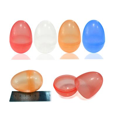 China Easter Egg Decoration Easter Egg 6.5x4.6cm Toy Decoration for Baskets Bucket Bag Gift Transparent Assorted Colored Plastic Easter Eggs for sale