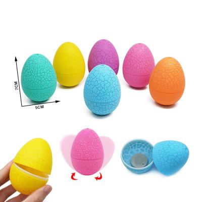 China Manufacturer Small Toy Basket Filler 7*5CM Dinosaur Egg Plastic Colorful Plastic Easter Eggs for sale