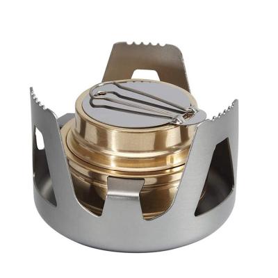 China Durable Outdoor Sapce Life Saving Mini Alcohol Stove Set Portable Camping Stove for sale