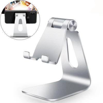 China Portable Adjustable Portable Desktop Desktop Cell Phone Holder Bracket Aluminum Mount For Tablet Cell Phone for sale