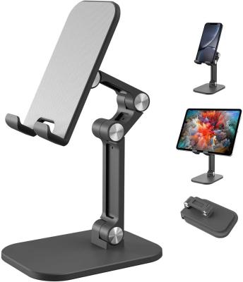 China Adjustable Universal Lazy Stand Phone Holder Portable Foldable Mobile Phone Tablet Stand For Desktop for sale