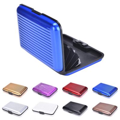 China Fashion In Stock Aluminum Card Case Credit RFID Blocking Card Wallet for sale