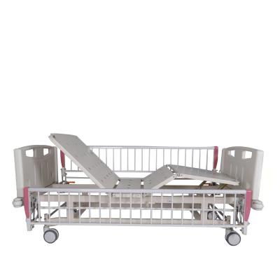 China 3 Functions Hengshui Medical Bed 3 Cranks Manual Dismountable Hospital Bed For Kids Guardrail Up And Down for sale