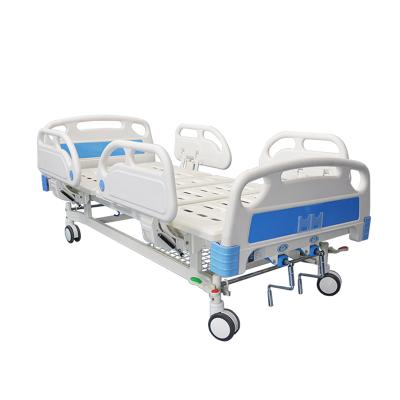 China Hot Selling Holiday Purchase Seven Hospital Bed On Global Folding Crank Medicare Hospital Bed With ABS Side Rail for sale