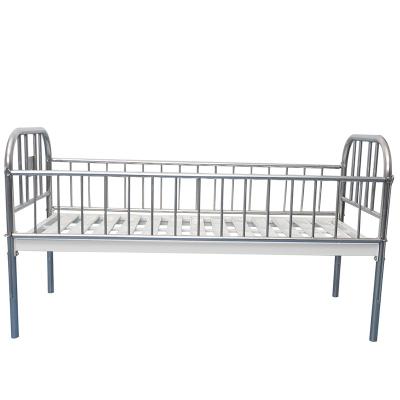 China Chinese production 2 function whole stainless steel manual children's hospital bed with side rails for sale