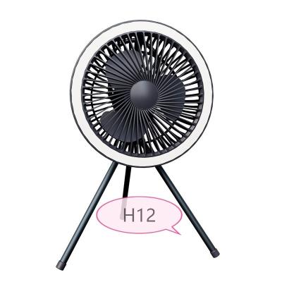 China High Quality Outdoor LED Light Camping Fan USB Fan 7800mAh Long Time Running LED Fan Ring Light Adjustable Mini Portable for sale