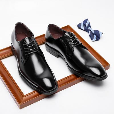 China Business Office Wedding Party Mens Leather Shoes Waterproof Black Leather Soft Stylish Man Shoes for sale