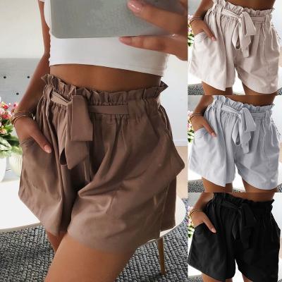 China Lady Hot Breathable Casual Shorts Summer Fashion Beach Pants Women High Waist Shorts for sale