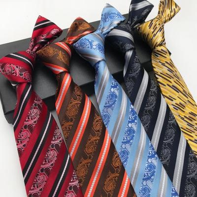 China Luxury 100% Silk Men's Classic Jacquard Woven Tie Business Wedding Neck Ties for sale