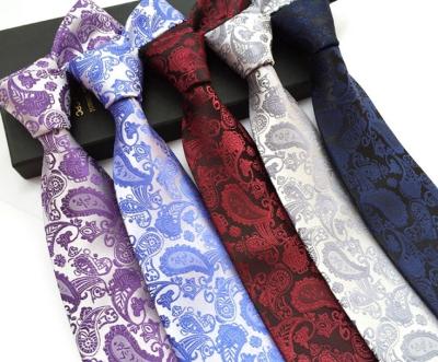 China Men's Business Wedding Party Luxury Silk Tie Casual Paisley Neck Tie for sale