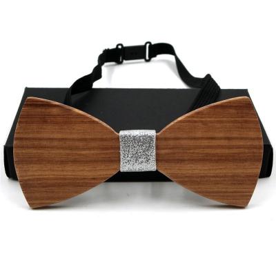 China New Design Wooden Bowtie Handmade Ties Gravata 3D Barred Wooden Bow Tie For Men Suit Wedding Accessories Gifts for sale