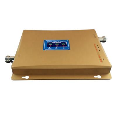 China Professional Mobile Signal Supplement Triband Signal Booster Repeater 1800 2100 MHz For Office for sale