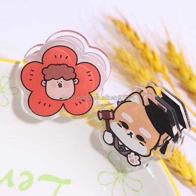 China Gifts One Piece Custom Clip Acrylic Hair Clip Acrylic Paperclip For Acrylic Leaf Claw Cute Anime Design for sale