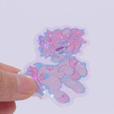 China Cartoon Sticker Pink Anime Girl Stickers Star Holopraphic Anime Sticker 3D Anime Stickers Laptop Car Decoration for sale