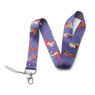 China Wholesale High Show Custom Your Own Design Creative Lanyard Anime Id Keychain Lanyard Purple for sale