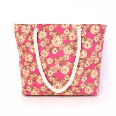 China Folding Custom Digital Printing Floral Canvas Tote Bag Reusable Shopping Tote Bag With Low MOQ for sale