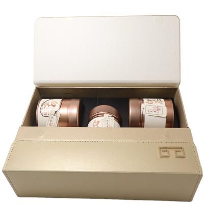 China Recycled Materials Wholesale Eco Friendly Bamboo Box 6 Section Tea Lid Compartments Clear Paper Tea Packaging for sale