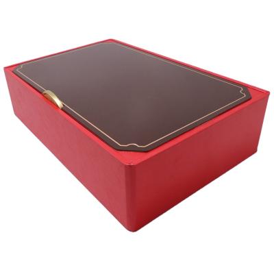 China Recycled Materials Wholesale Red Tea Light Candle Box Packaging Tea Tin Box With Inner Lid Custom Logo Paper Tea Cans for sale