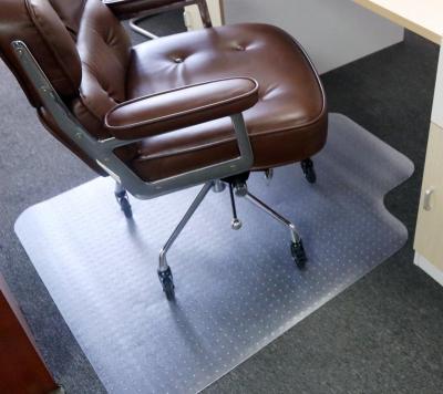 China Anti-Slip Carpet Chair Mat PVC Vinyl Chair Mat For Carpeted Floors With Clear Lip Office Chair Mat for sale