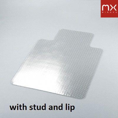 China Executive Chair Floor Protector Interior Ministry Chair Mat Non Slip Clear Frosted Hard PVC 1200 x 900 for sale