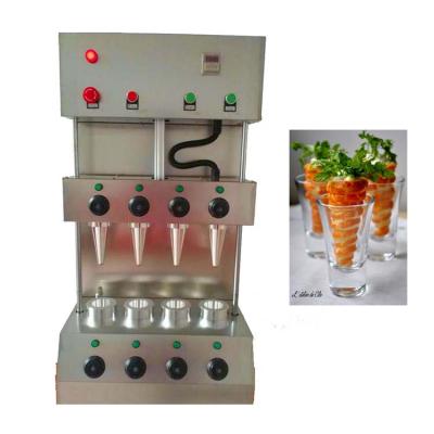 China Automatic hotels pizza kono cone forming pizza making machine with oven and show case for sale