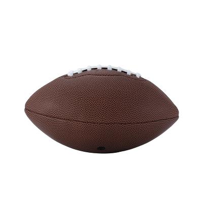 China Custom Leather Trainning PU Print Logo Size 9 American Football For Match for sale