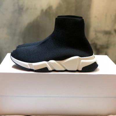 China Original box unisex black balanciaga fashion trend logo sock balenciaca sneakers knitting shoes for sale