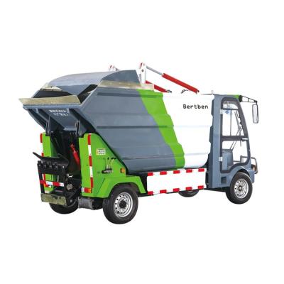 China Bin Flip Garbage Transport Truck Automatic Transmission Type Electric Fuel Type for sale