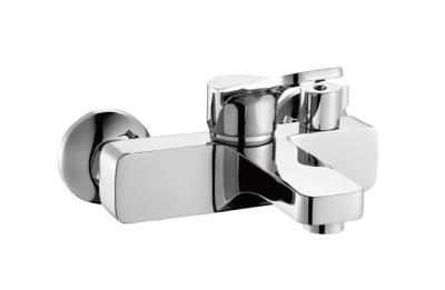 China Square Wall Mounted Bath Taps Brass Diverter Two S-connector for Bath-shower for sale