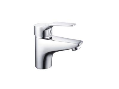 China Washroom 60PSI Basin Mixer Taps Flat Round with Wangel cartridge for sale