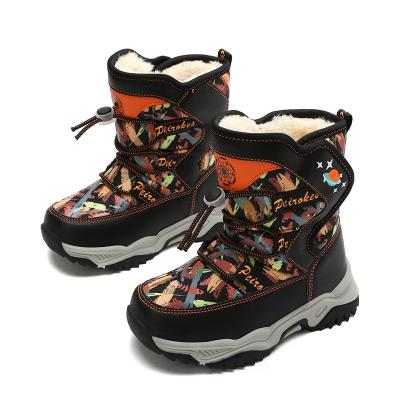 China Warm And Fashionable Outdoor Boots Children's Round Snow Shoes With Fur New Design Fashionable Winter Warm Boots for sale