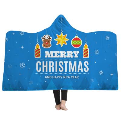 China Holiday QUICK DRY Blankets With Hoodies Oversized Modern Artistic Design Blankets For Christmas for sale