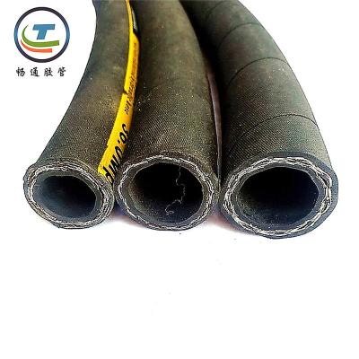 China hydraulic hose 1/2 inch high pressure braided rubber hose 1/4