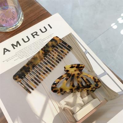 China Korea Jewelry Acetate Hair Accessories Comb Hook Clip Set Hollow Comb Hair Clip Female Hair Claw Clips for sale