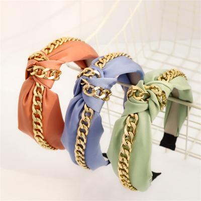 China Daily Use Headband For Women Fashion Wholesale Chain Tied Headband Hairpin Wash Face Headdress Hair Accessories for sale