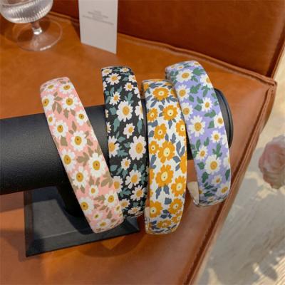 China 2021 News Daily Use Daisy Girl Floral French Headband Women Simple Headband Hair Accessory for sale